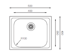 Load image into Gallery viewer, Standart Series - Single Bowl Sink - ST 500.400 - 500mm x 400mm
