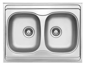 Standart Series - Double Bowls Sink - ST 800.600.20 - 800mm x 600mm